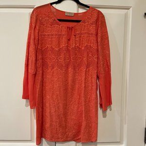 Language Orange shift dress